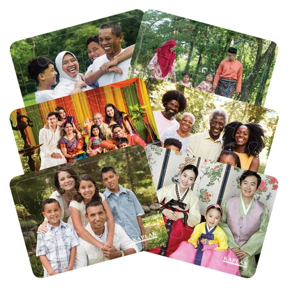 Kaplan Early Learning Company Families of the World Puzzles - Set of 6