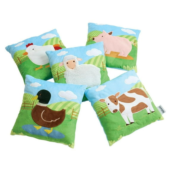 Kaplan Early Learning Company Farm Animal Pillows - Set of 5
