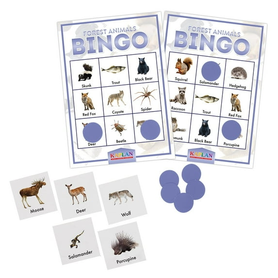 Kaplan Early Learning Company Forest Animals Bingo Learning Game