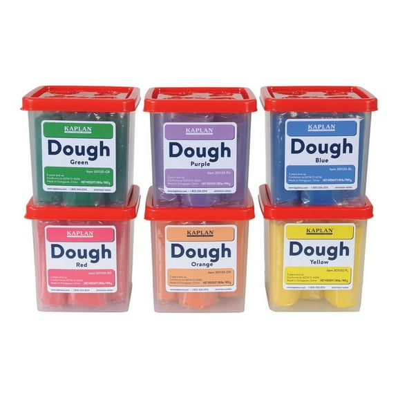 Kaplan Early Learning Company Kaplan Dough Classic Colors - Set of 6 - 1.98 lb Containers