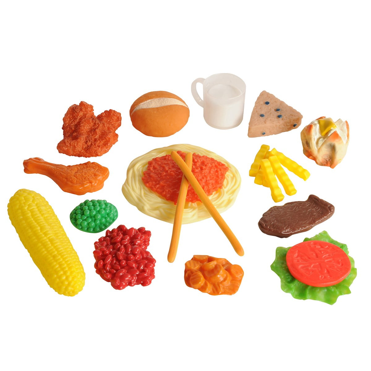 Learning Resources New Sprouts - Cesta de comida para cena, 18 piezas, a  partir de 18 meses, comida de juego para niños pequeños, juguetes de