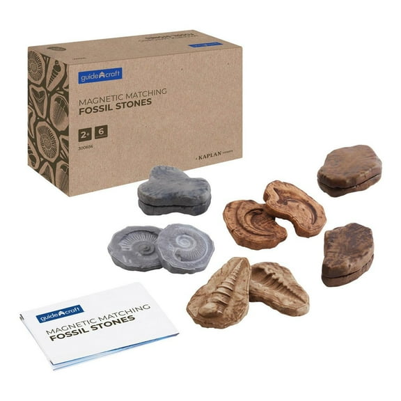 Kaplan Early Learning Company Magnetic Matching Fossil Stones - Set of 6