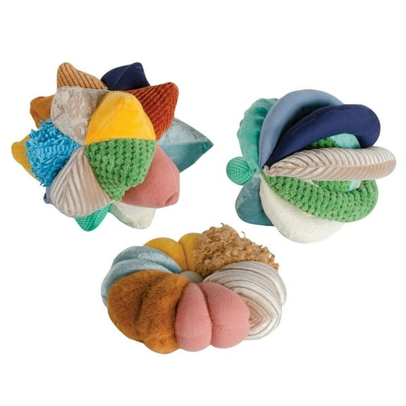 Kaplan Early Learning Company Poufs and Points Plush Balls - Set of 3