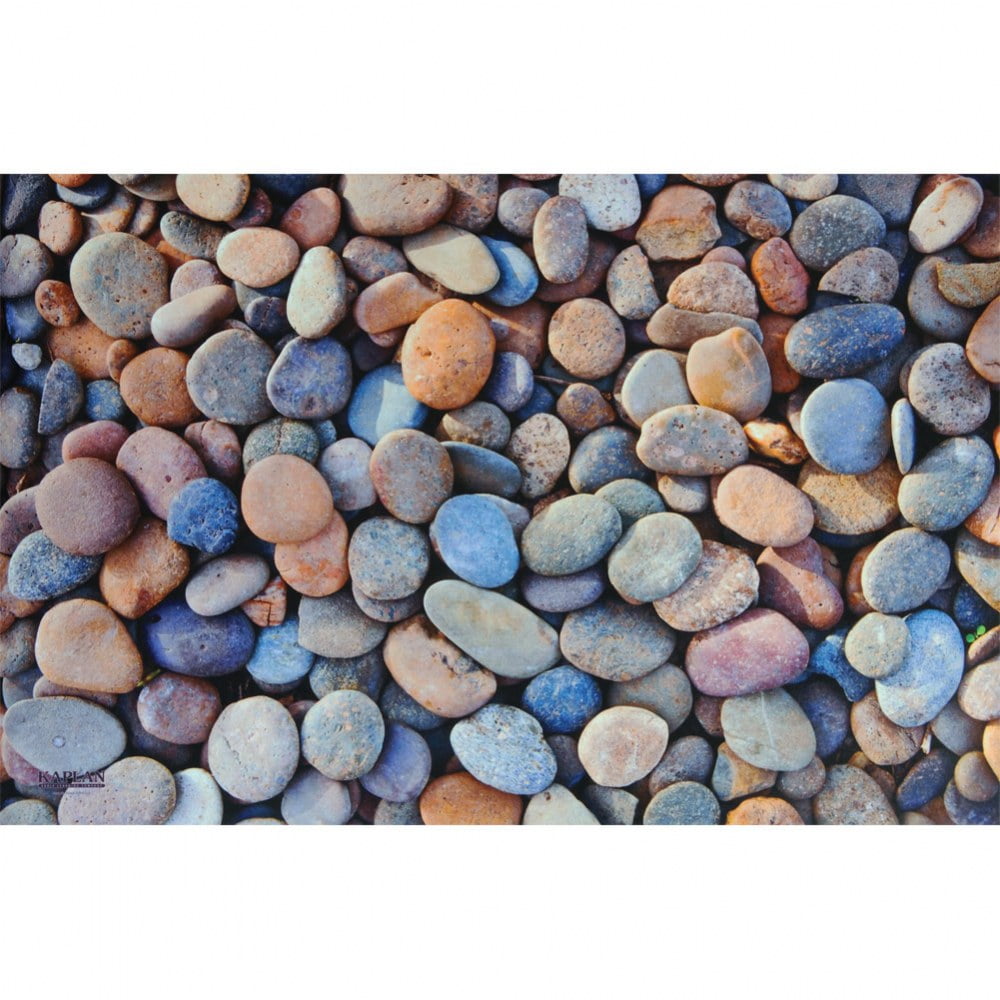 Kaplan Early Learning Company STEM Play Mat - Vibrant Real Image Pebbles Mat