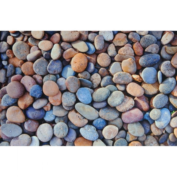 Kaplan Early Learning Company STEM Play Mat - Vibrant Real Image Pebbles Mat