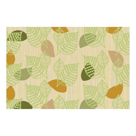 Kaplan Early Learning Company Sense of Place Green Leaf Carpet - 6' X 9'