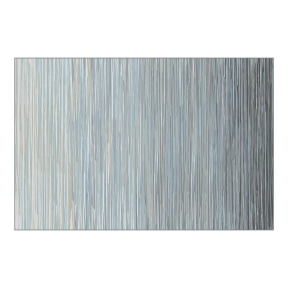 Kaplan Early Learning Company Sense of Place Nature's Stripes Carpet - Blue - 4' x 6' Rectangle