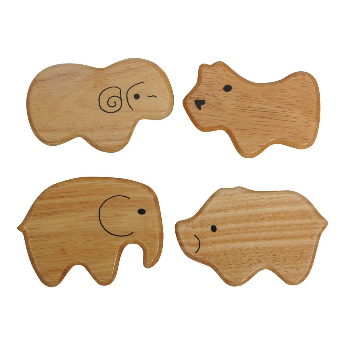 Kaplan Early Learning Soft Sounds 4 Wooden Animal Shakers