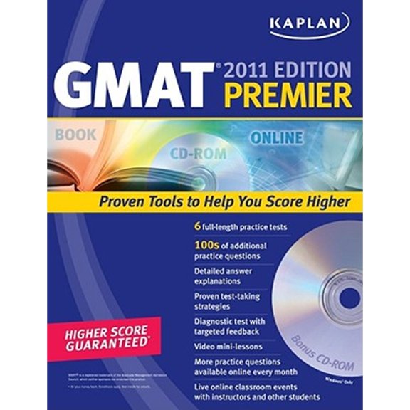 Pre-Owned Kaplan GMAT 2011 Premier with CD-ROM (Paperback) 1419549898 9781419549892