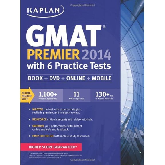 Pre-Owned Kaplan GMAT Premier with 6 Practice Tests 2014 (Kaplan Gmat Premier Live) (Kaplan GMAT Premier Program (w/CD)) Paperback