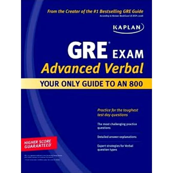 Pre-Owned Kaplan GRE Exam Advanced Verbal (Paperback)
