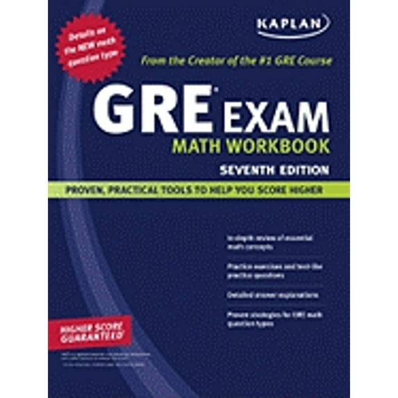 Pre-Owned Kaplan GRE Exam Math Workbook (Paperback) 141955221X 9781419552212