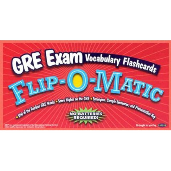 Pre-Owned Kaplan GRE Exam Vocabulary Flashcards Flip-O-Matic (Paperback) 0743261844 9780743261845