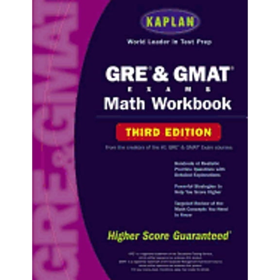 Pre-Owned Kaplan GRE & GMAT Exams Math Workbook, Third Edition (Paperback) 0743233549 9780743233545