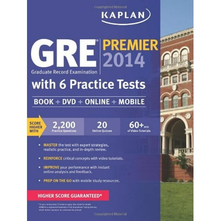 Pre-Owned Kaplan GRE Premier 2014 with 6 Practice Tests: book + online + DVD + mobile 9781609789367 1609789369 Paperback Pap/Psc/Dv edition