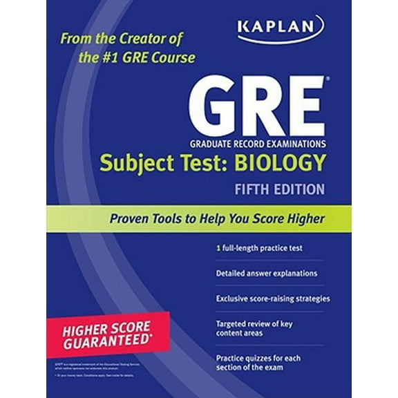 Pre-Owned Kaplan GRE Subject Test: Biology (Kaplan GRE Biology) 5th edition (Paperback) 1419550004 9781419550003