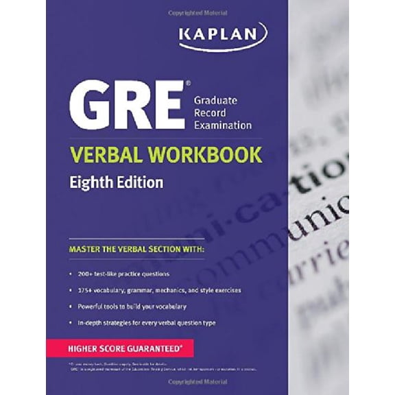 Pre-Owned Kaplan GRE Verbal (Kaplan Test Prep) (Paperback) 1609789318 9781609789312