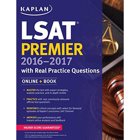 Pre-Owned Kaplan LSAT Premier 2016-2017 with Real Practice Questions: Book + Online (Kaplan Test Prep) (Paperback) 162523130X 9781625231307