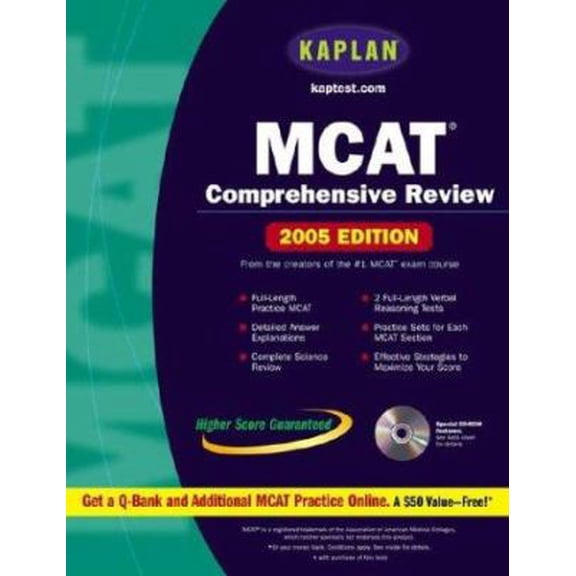 Pre-Owned Kaplan MCAT Comprehensive Review with CD-ROM, 2005 Edition (Paperback) 0743252055 9780743252058