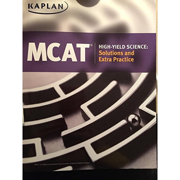 Pre-Owned Kaplan MCAT High-Yield Science: Solutions and Extra Practice Paperback