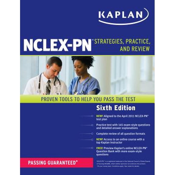Pre-Owned Kaplan NCLEX-PN Exam: Kaplan NCLEX-PN : Strategies, Practice, and Review (Edition 6) (Paperback)