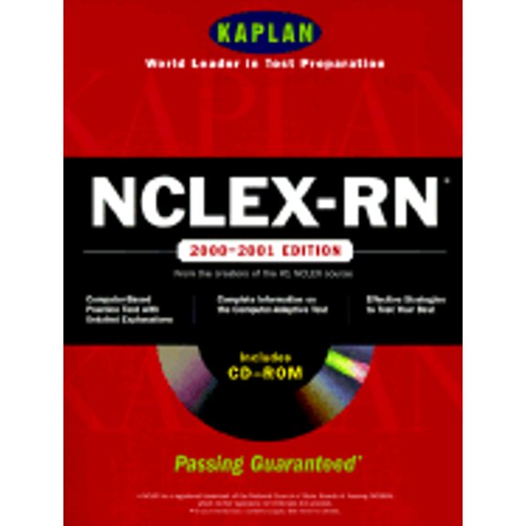 Pre-Owned Kaplan NCLEX-RN 2000-2001 (Book with CD-ROM for Windows and Macintosh) (Paperback) 0684870134 9780684870137