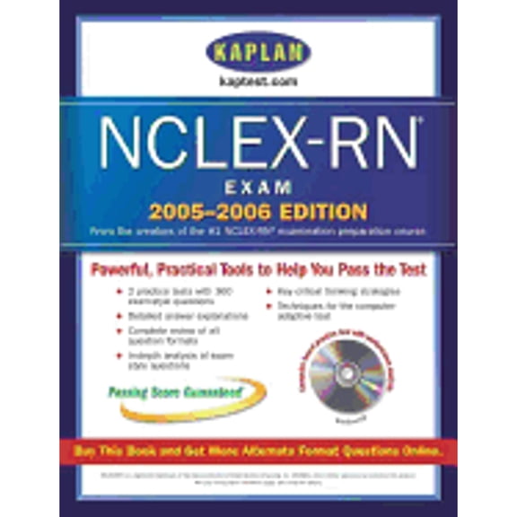 Pre-Owned Kaplan NCLEX-RN Exam 2005-2006 with CD-ROM (Paperback) 0743265408 9780743265409