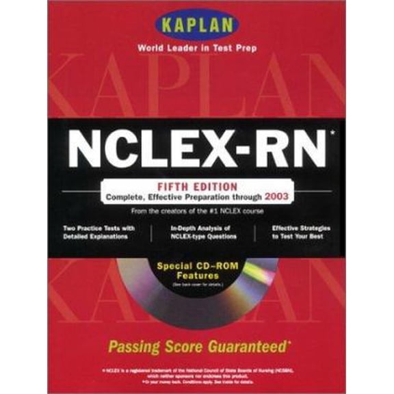Pre-Owned Kaplan NCLEX-RN With CD-ROM, Fifth Edition: Passing Score Guaranteed (Paperback) 0743205316 9780743205313