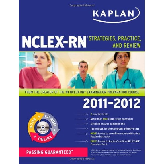 Pre-Owned Kaplan NCLEX-RN 2011-2012 Edition with CD-ROM: Strategies, Practice, and Review (Paperback) 1607148773 9781607148777