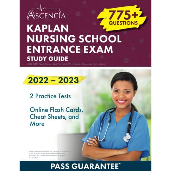 Pre-Owned Kaplan Nursing School Entrance Exam 2022-2023 Study Guide: Test Prep with 775+ Practice Questions [3rd Edition] (Paperback) 1637982518 9781637982518