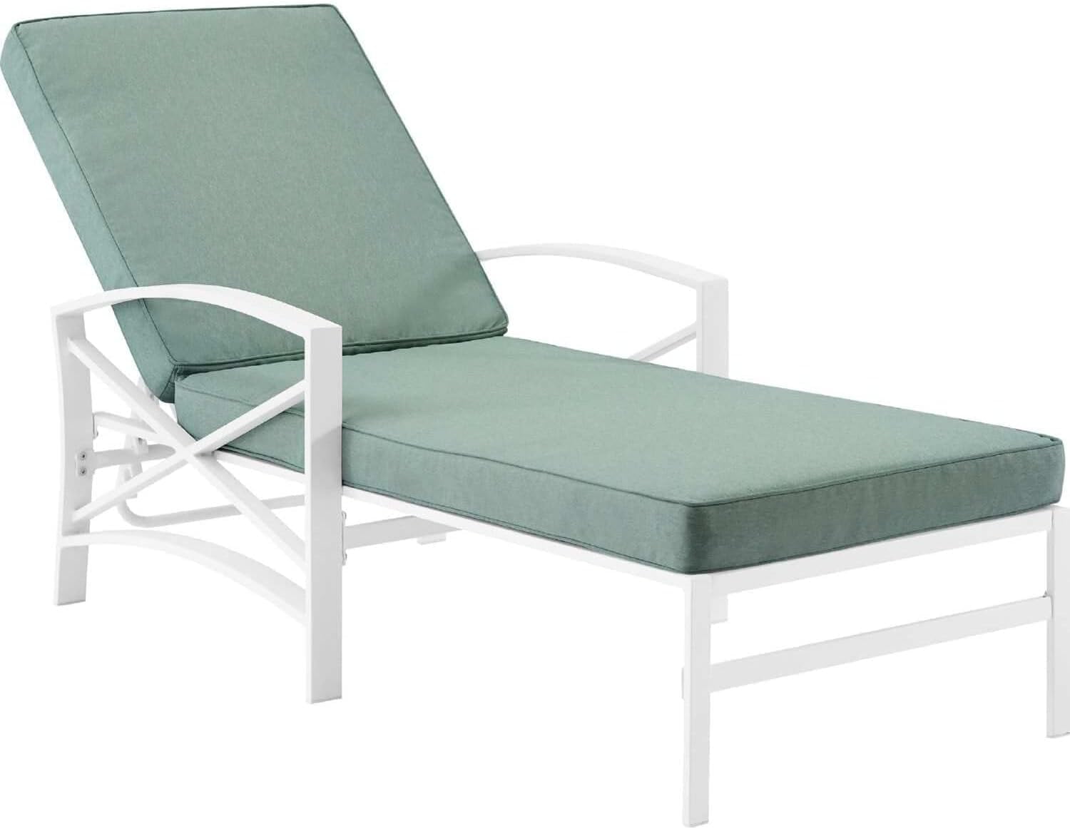 Kaplan Reclining Outdoor Chaise Lounge Chair for Patio, Deck, Backyard