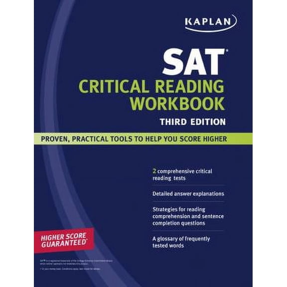 Pre-Owned Kaplan SAT Critical Reading Workbook (Paperback) 1419552120 9781419552120