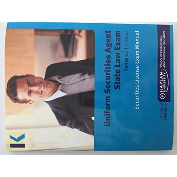 Pre-Owned Kaplan Series 63 Securities License Exam Manual and SecuritiesPro QBank, Uniform Securities Agent State Law Exam 6th edition 2014 by Kaplan (2014-05-04) Paperback
