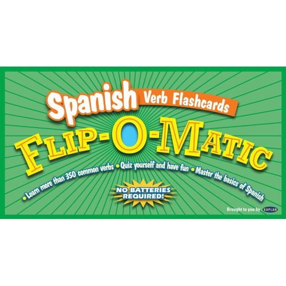 Pre-Owned Kaplan Spanish Verb Flashcards Flip-O-Matic (Paperback) 0743260376 9780743260374