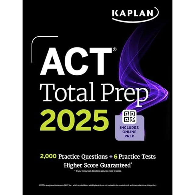 PreOwned Kaplan Test Prep ACT Total Prep 2025 Includes 2,000
