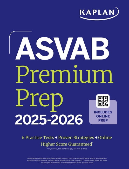 Kaplan Test Prep ASVAB Premium Prep 2025-2026, (Paperback)