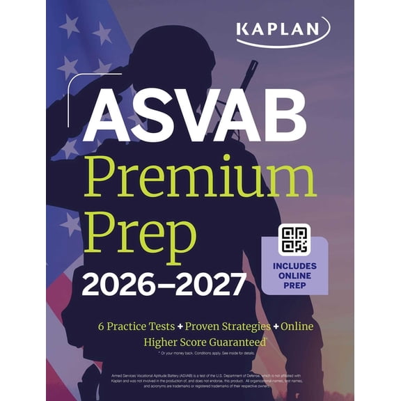 Kaplan Test Prep ASVAB Premium Prep 2026-2027, (Paperback)