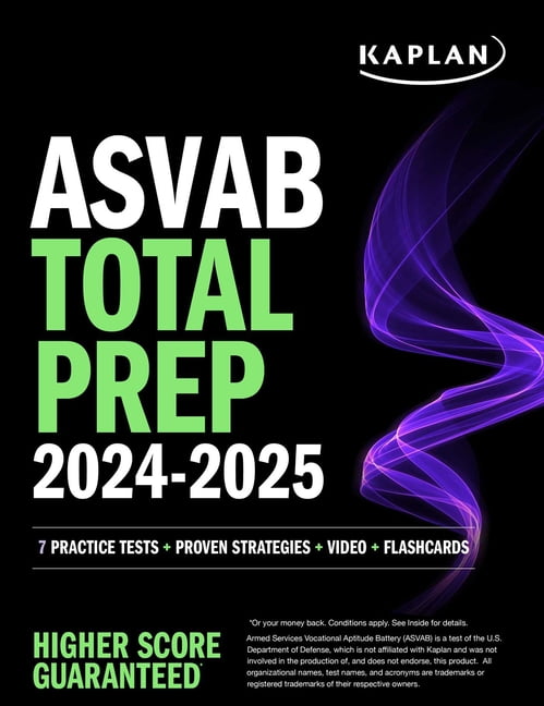 Kaplan Test Prep ASVAB Total Prep 2024-2025: 7 Practice Tests + Proven Strategies + Video + Flashcards, (Paperback)