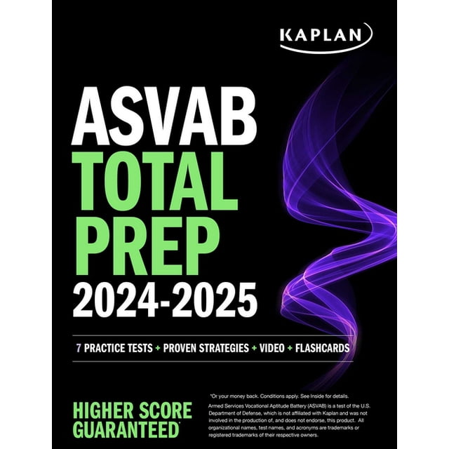 Kaplan Test Prep ASVAB Total Prep 20242025 7 Practice Tests + Proven