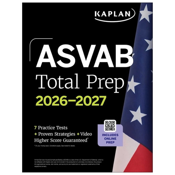 Kaplan Test Prep ASVAB Total Prep 2026-2027, (Paperback)