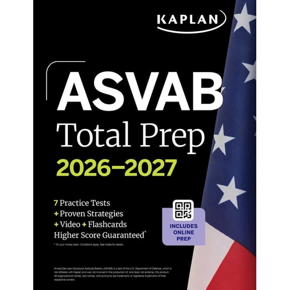 Kaplan Test Prep ASVAB Total Prep 2026-2027, (Paperback)