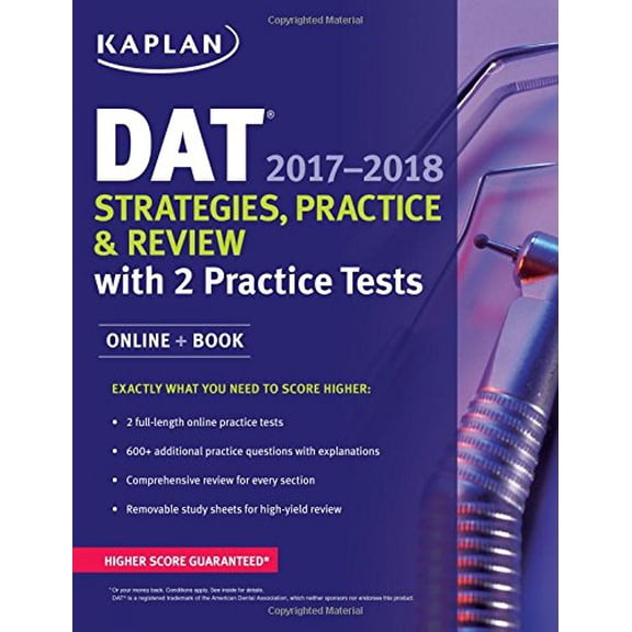 Pre-Owned DAT 2017-2018 Strategies, Practice & Review with 2 Practice Tests: Online + Book (Kaplan Test Prep) Paperback