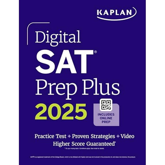 Pre-Owned Kaplan Test Prep Digital SAT Prep Plus 2025: Includes a Full Length Practice Test, 700+ Practice Questions + 1 Year Access to Online Quiz, (Paperback)