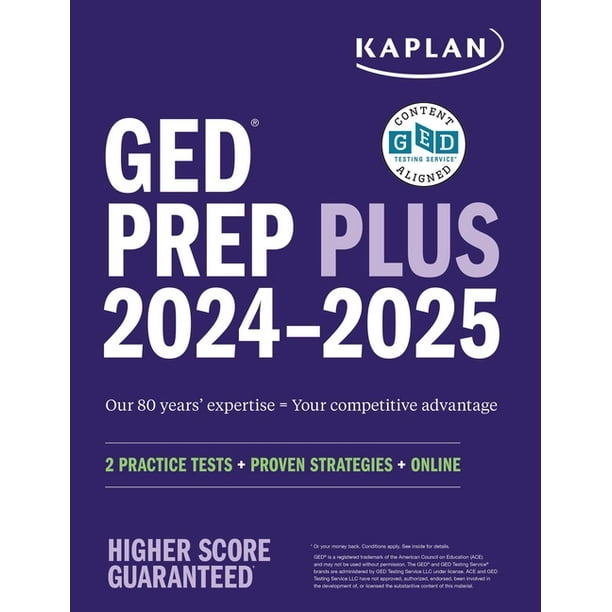 Kaplan Test Prep GED Test Prep Plus 20242025 Includes 2 Full Length