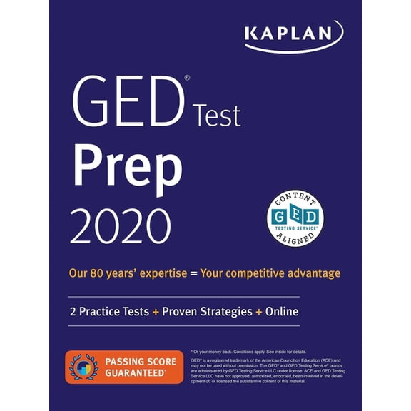 Pre-Owned Kaplan Test Prep: GED Test Prep 2020 : 2 Practice Tests + Proven Strategies + Online (Paperback)