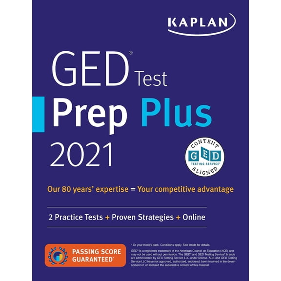 Pre-Owned Kaplan Test Prep: GED Test Prep Plus 2021 : 2 Practice Tests + Proven Strategies + Online (Paperback)