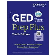 Kaplan Test Prep GED Test Prep Plus, Tenth Edition 2026 Includes a Diagnostic Pretest, 2 Full Length Practice Tests, 1000+ Practice Qu, Paperback