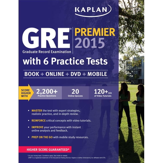 Kaplan Test Prep: GRE® Premier 2015 with 6 Practice Tests : Book + DVD + Online + Mobile (Paperback)