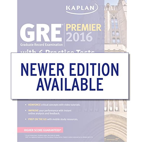Pre-Owned GRE Premier 2016 with 6 Practice Tests: Book + Online + DVD + Mobile [With DVD and Web Access] (Paperback) 1625231326 9781625231321