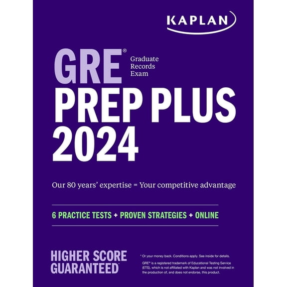 Pre-Owned Kaplan Test Prep: GRE Prep Plus 2024 : 6 Practice Tests + Proven Strategies + Online (Paperback)